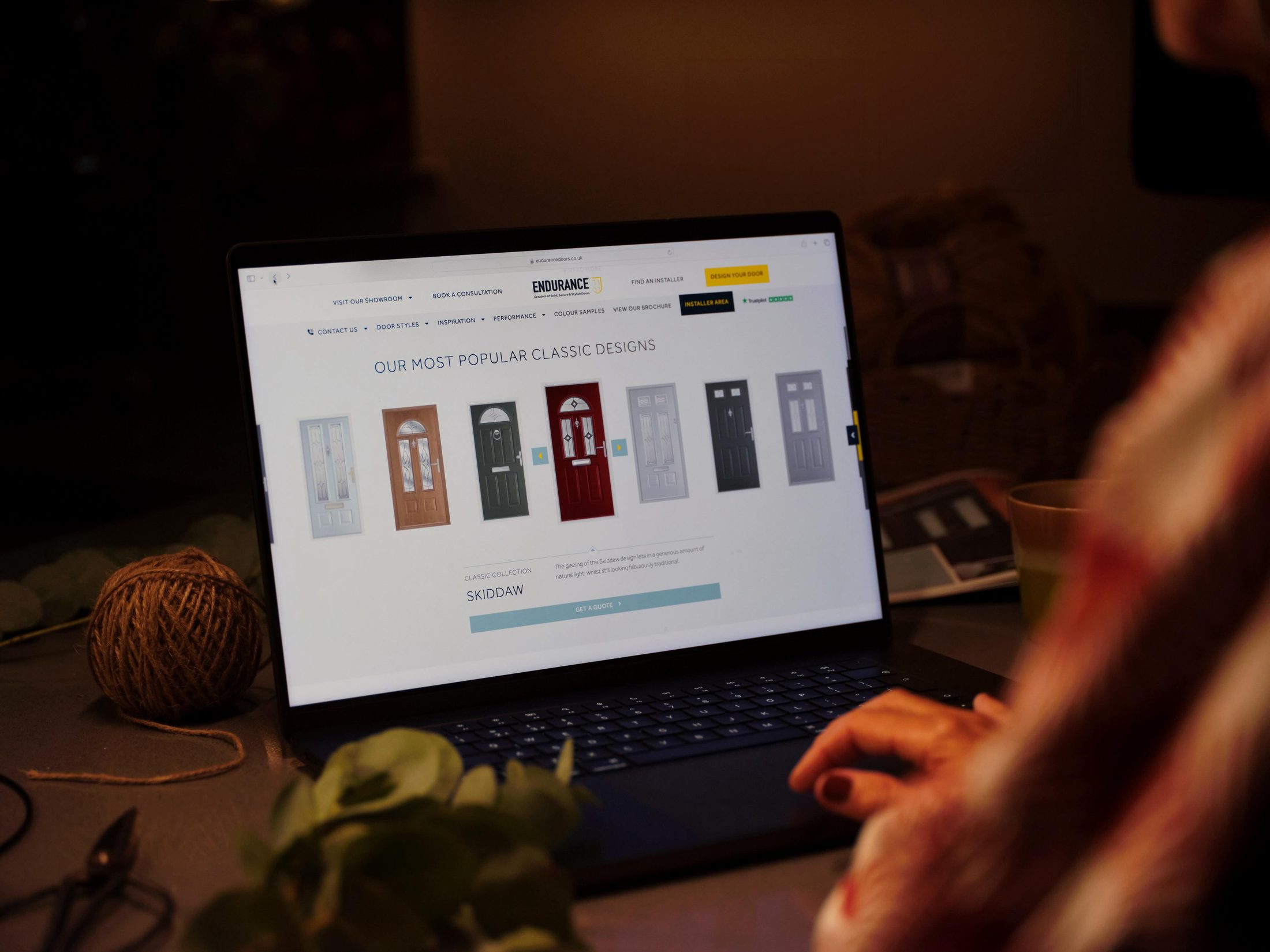 Endurance Doors — designing a door online