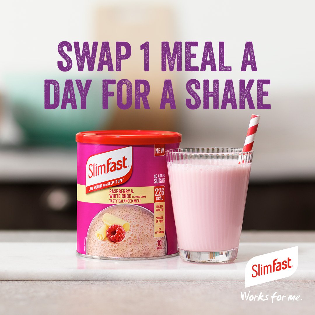SlimFast — Raspberry & White Choc pack shot